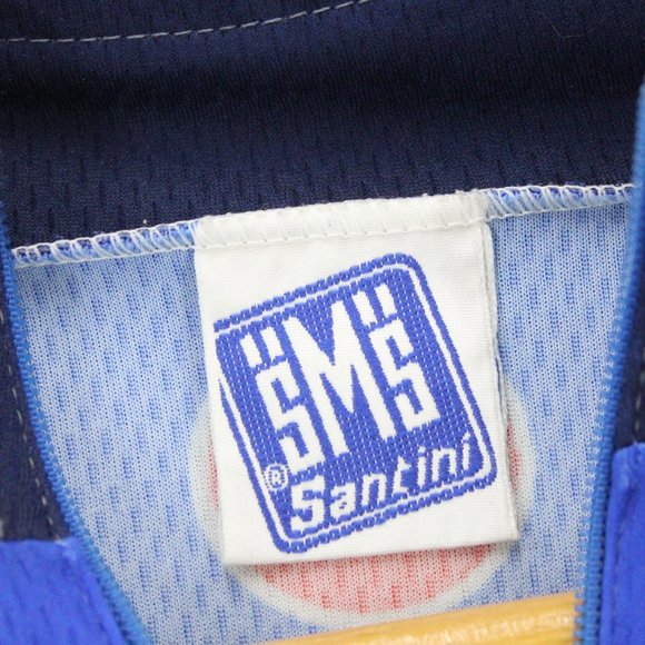 Vintage SMS Santini Cycling Jersey Mens Blue Short Sleeve Athletic Half Zip 2XL - Picture 6 of 11